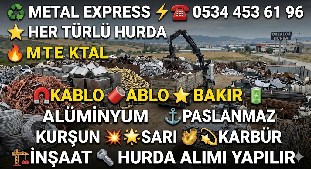 Çatalca hurdacı - demir bakır kablo alüminyum paslanmaz hurda alımı